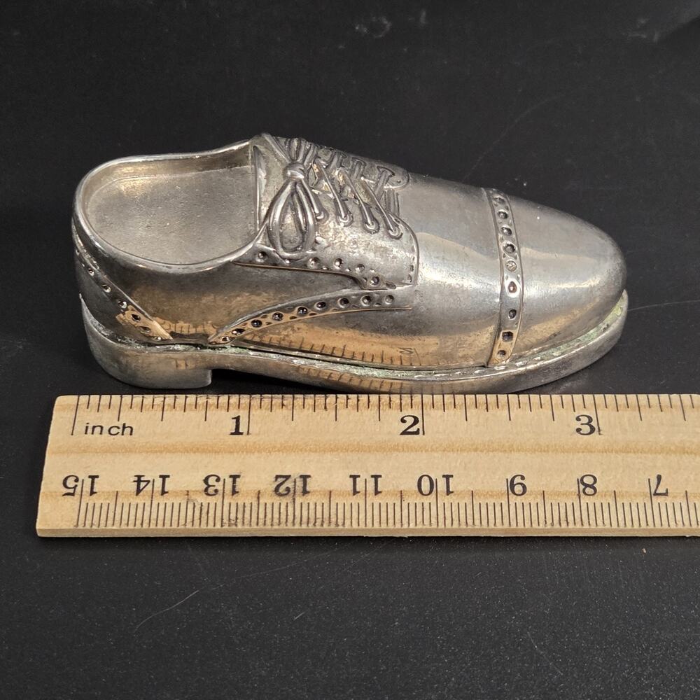 ONE Rare Vintage Godinger Neimann Marcus Mens Silver Shoe Salt or Pepper Shaker